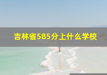 吉林省585分上什么学校