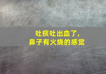 吐痰吐出血了,鼻子有火烧的感觉