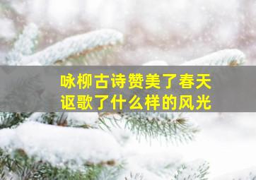 咏柳古诗赞美了春天讴歌了什么样的风光