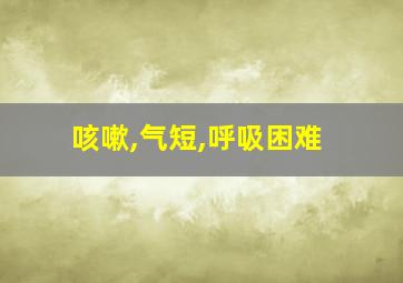 咳嗽,气短,呼吸困难