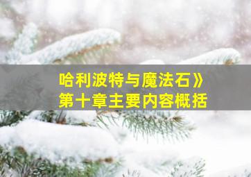 哈利波特与魔法石》第十章主要内容概括