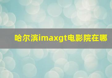 哈尔滨imaxgt电影院在哪