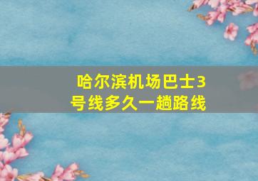 哈尔滨机场巴士3号线多久一趟路线