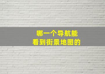 哪一个导航能看到街景地图的