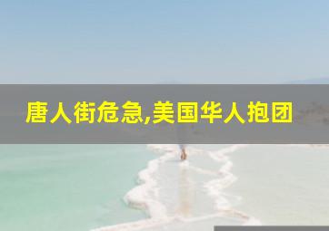 唐人街危急,美国华人抱团