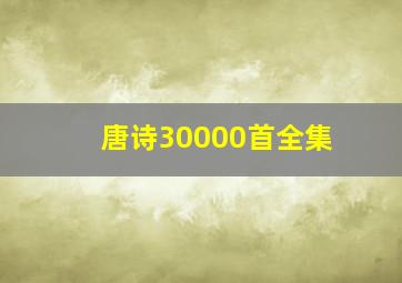 唐诗30000首全集