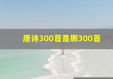 唐诗300首是哪300首