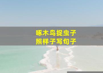 啄木鸟捉虫子照样子写句子