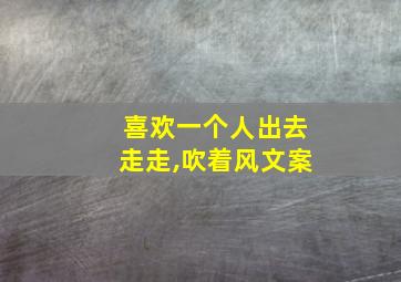 喜欢一个人出去走走,吹着风文案