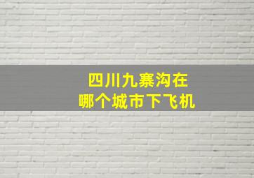 四川九寨沟在哪个城市下飞机