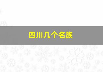 四川几个名族