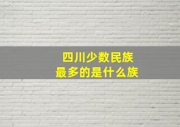 四川少数民族最多的是什么族