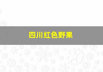 四川红色野果