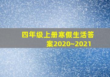 四年级上册寒假生活答案2020~2021