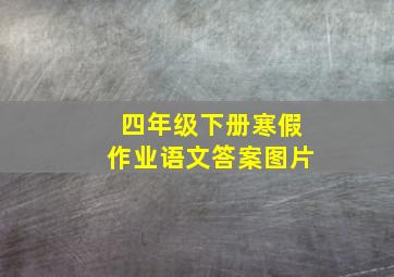 四年级下册寒假作业语文答案图片