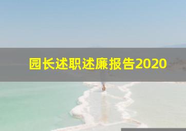 园长述职述廉报告2020