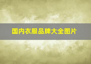 国内衣服品牌大全图片