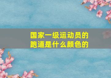 国家一级运动员的跑道是什么颜色的