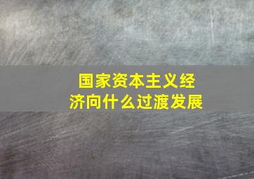 国家资本主义经济向什么过渡发展