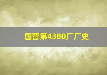 国营第4380厂厂史