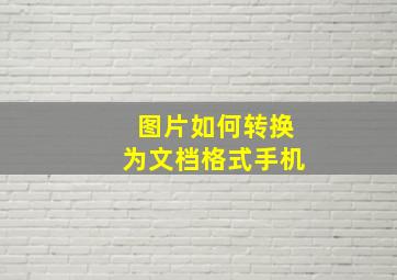 图片如何转换为文档格式手机