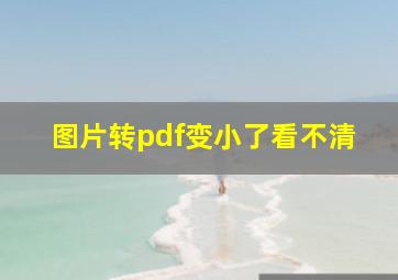 图片转pdf变小了看不清