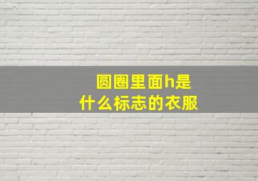 圆圈里面h是什么标志的衣服