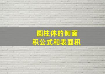 圆柱体的侧面积公式和表面积