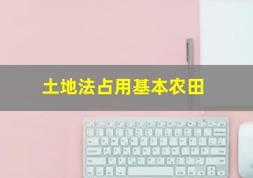 土地法占用基本农田