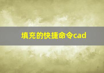 填充的快捷命令cad