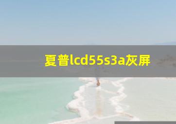 夏普lcd55s3a灰屏