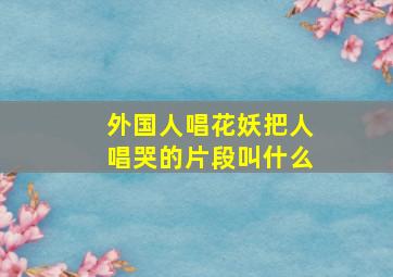 外国人唱花妖把人唱哭的片段叫什么