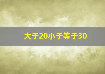 大于20小于等于30