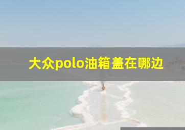 大众polo油箱盖在哪边