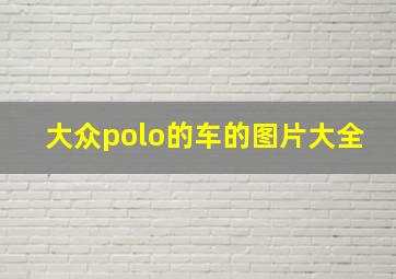 大众polo的车的图片大全