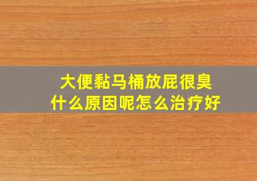 大便黏马桶放屁很臭什么原因呢怎么治疗好