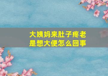 大姨妈来肚子疼老是想大便怎么回事