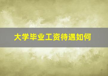 大学毕业工资待遇如何