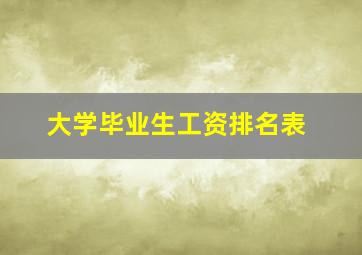 大学毕业生工资排名表