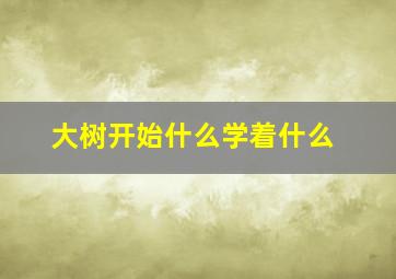 大树开始什么学着什么