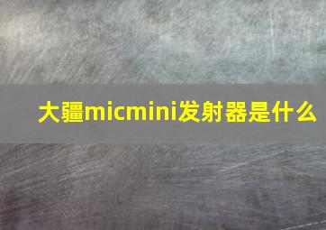 大疆micmini发射器是什么