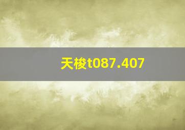 天梭t087.407