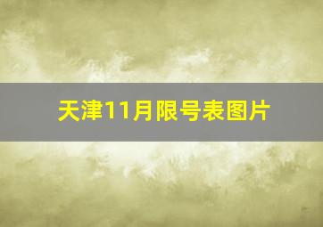 天津11月限号表图片