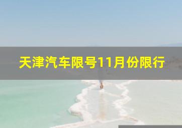 天津汽车限号11月份限行