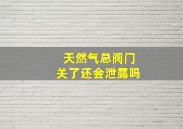 天然气总阀门关了还会泄露吗