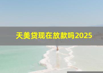 天美贷现在放款吗2025