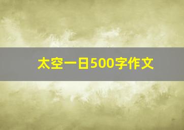 太空一日500字作文