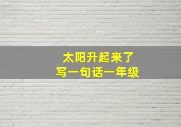 太阳升起来了写一句话一年级