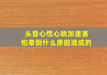 头昏心慌心跳加速害怕晕倒什么原因造成的