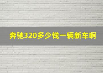 奔驰320多少钱一辆新车啊